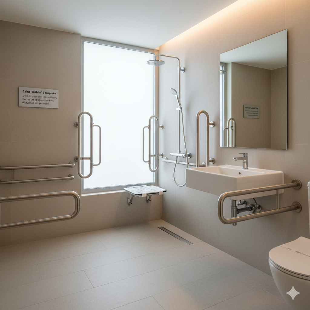 Piscina con rampa de acceso suave