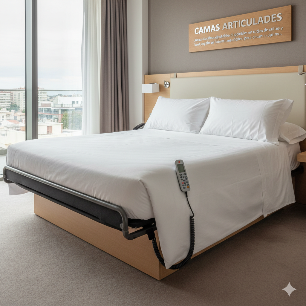 Cama articulada con control remoto