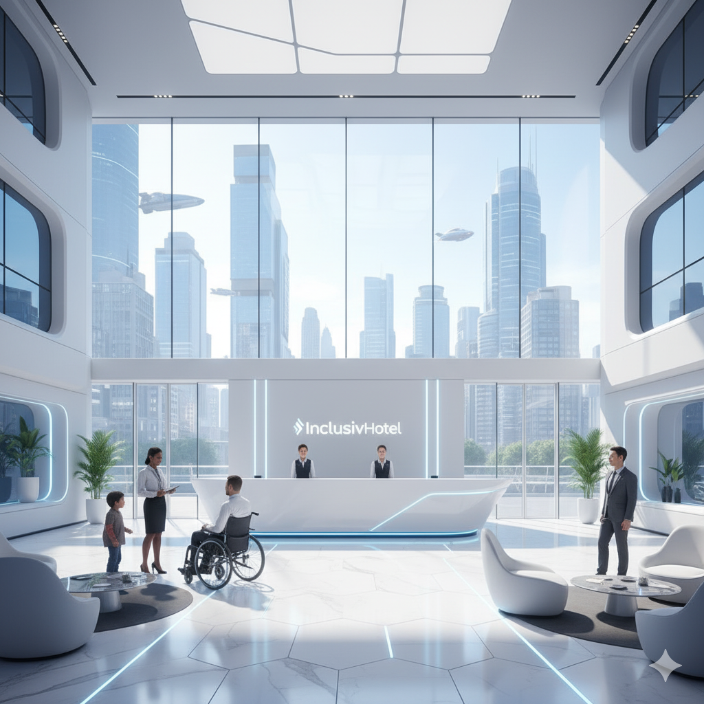 Lobby y recepción accesible del InclusivHotel