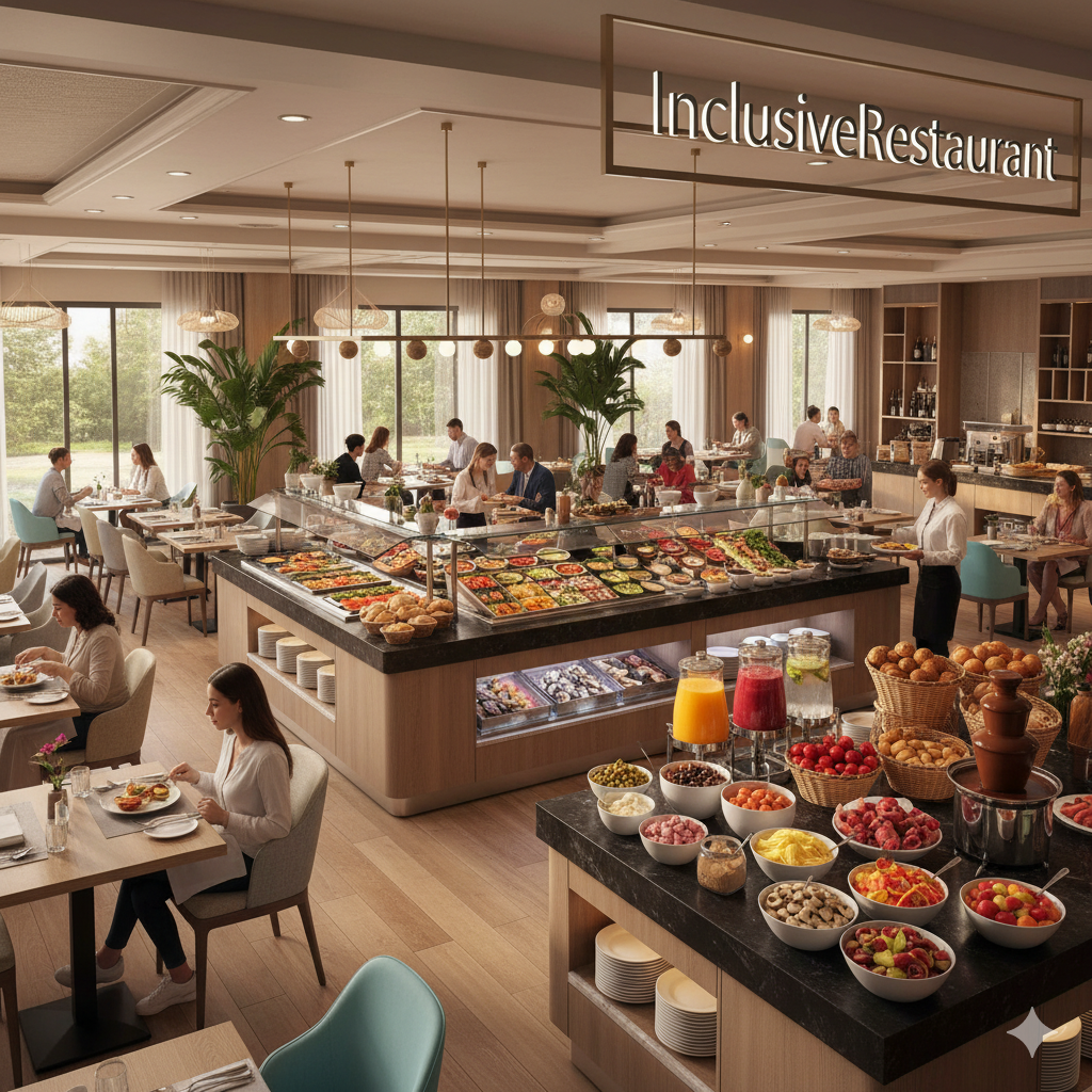 Restaurante con mesas de altura ajustable