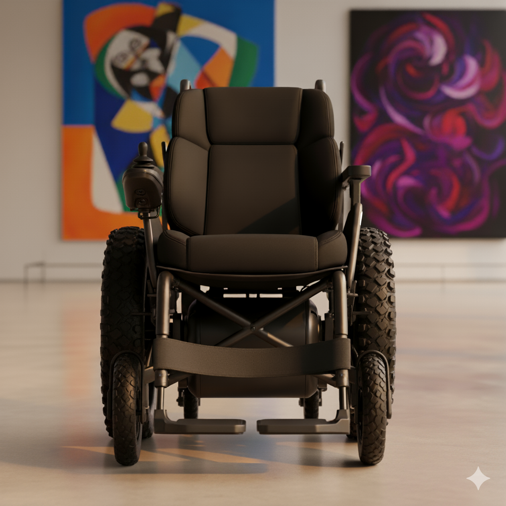 Silla de ruedas eléctrica con diseño discreto y elegante